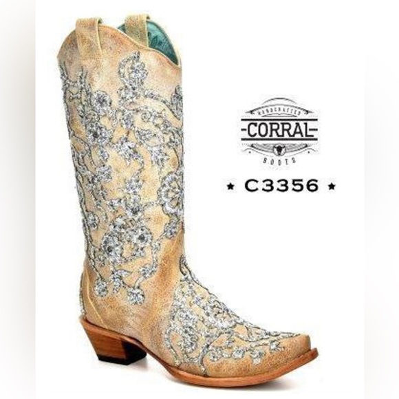 🤍NIB Corral Bone Overlay & Embroidery Floral Boots🤍 - Picture 7 of 17